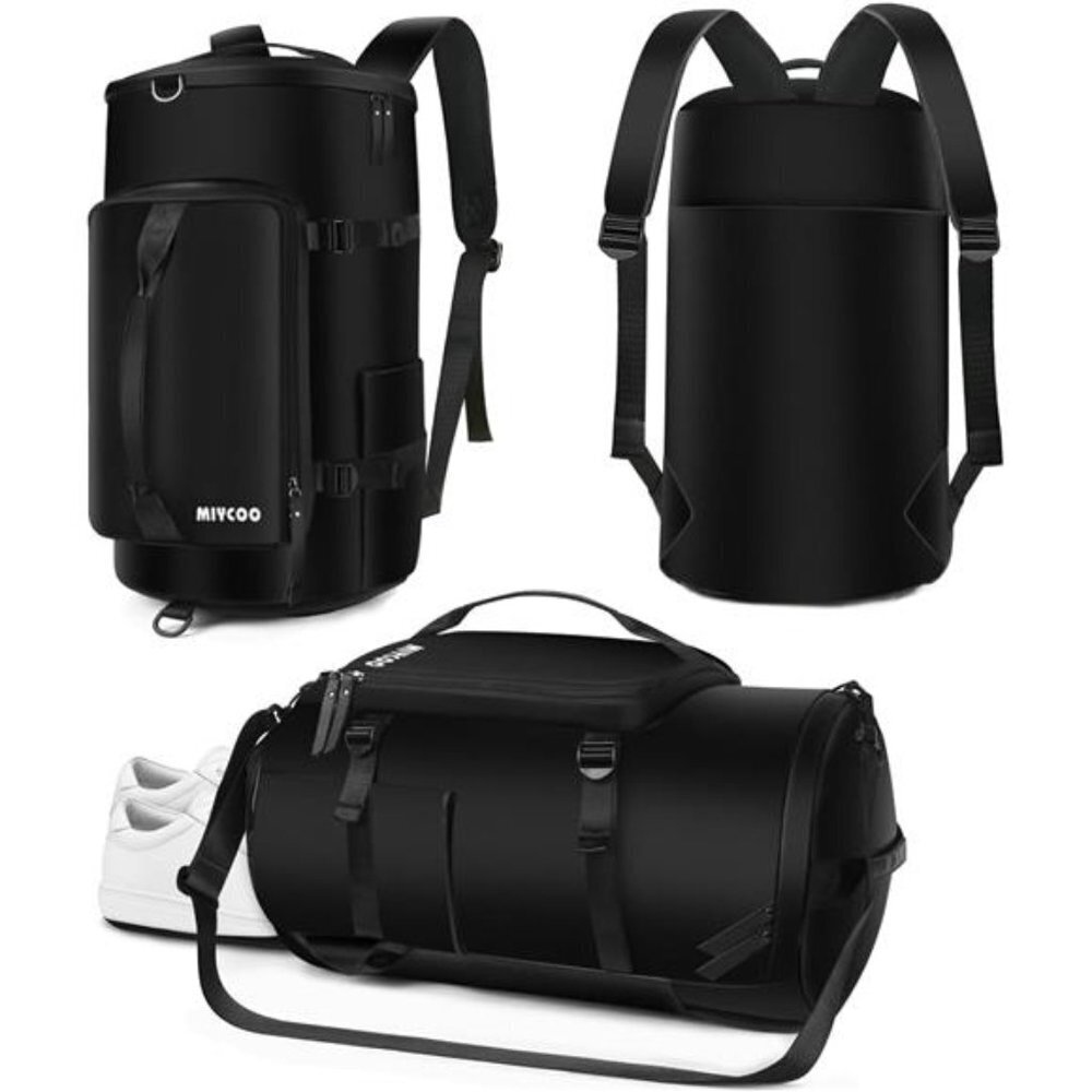 Gym Bag for Men and Women Sports Duffle Bag Backpack w/ Shoes Compartment
